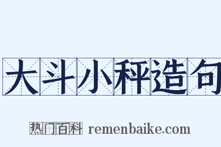 大斗小秤造句是什么意思的图片